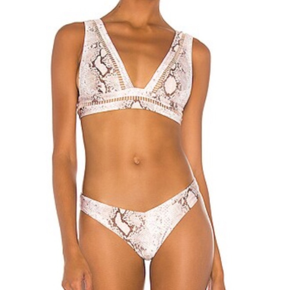 Zimmermann Bellitude Ladder Snakeskin pattern Bikini Set